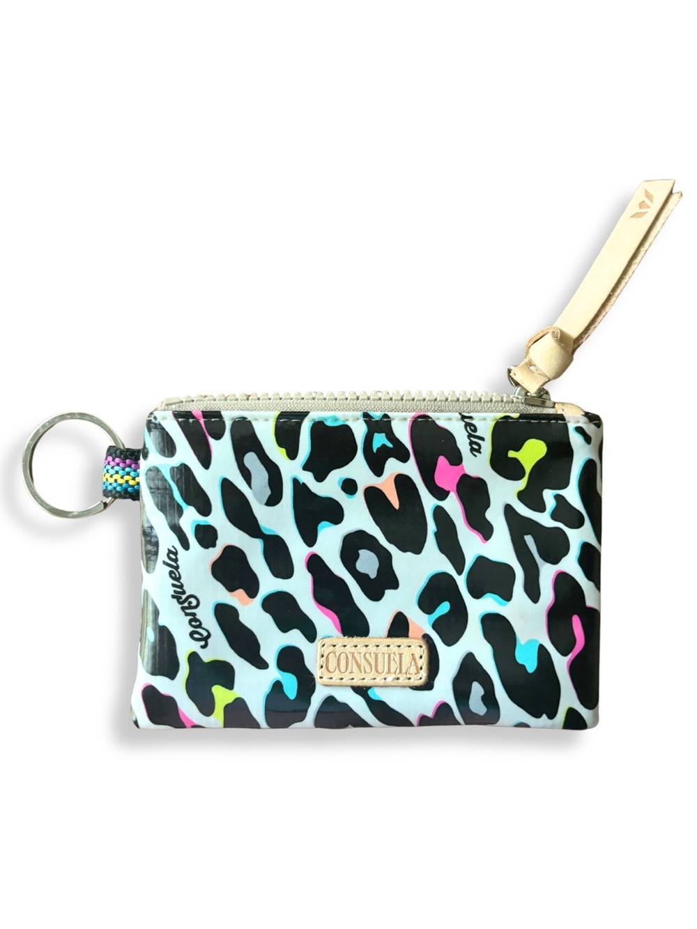NWOT Consuela Coco Pouch Keychain Wallet Coin Purse Coco Leopard Print